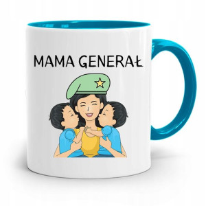 Kubek Błękitny Dla Mamy Matki Mama Generał Prezent