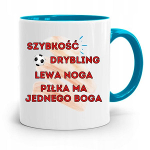 Kubek Błękitny Dla Piłkarza Szybkość Drybling