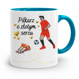 Kubek Błękitny Dla Piłkarza Zawodnika Złotym Sercu