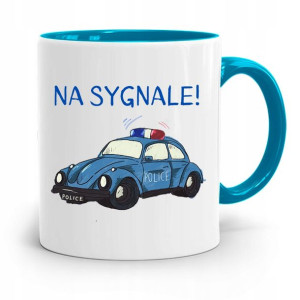 Kubek Błękitny Dla Policjanta Na Sygnale Prezent