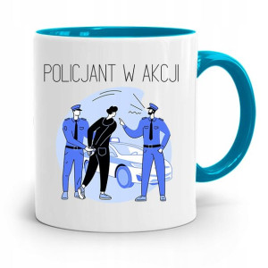 Kubek Błękitny Dla Policjanta Policjant W Akcji