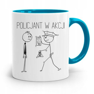 Kubek Błękitny Dla Policjanta W Akcji Prezent