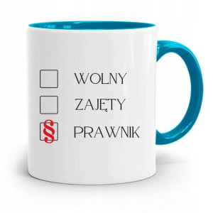 Kubek Błękitny Dla Prawnika Mecenasa Prezent