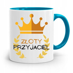 Kubek Błękitny Dla Przyjaciel Złoty Przyjaciel