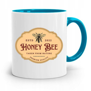 Kubek Błękitny Dla Pszczelarza Honey Bee Prezent