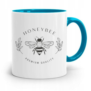 Kubek Błękitny Dla Pszczelarza Honeybee Prezent