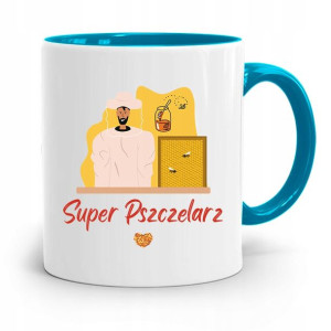 Kubek Błękitny Dla Pszczelarza Super Pszczelarz