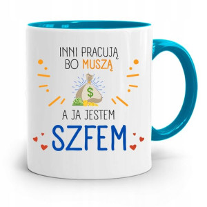 Kubek Błękitny Dla Szefa Ja Jestem Szefem Prezent