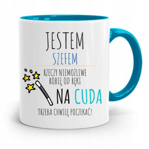 Kubek Błękitny Dla Szefa Jestem Szefem Prezent