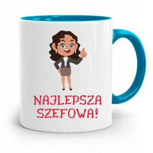 Kubek Błękitny Dla Szefa Najlepsza Szefowa Prezent