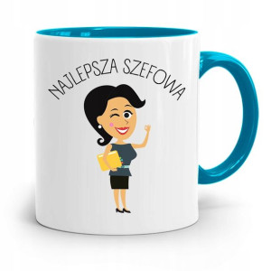 Kubek Błękitny Dla Szefa Najlepsza Szefowa Prezent