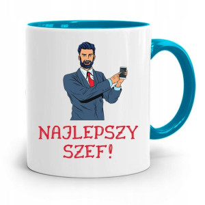 Kubek Błękitny Dla Szefa Najlepszy Szef Prezent