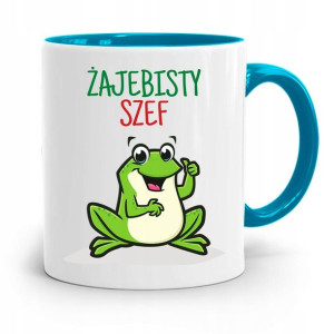 Kubek Błękitny Dla Szefa Szefowa Żajebisty Prezent