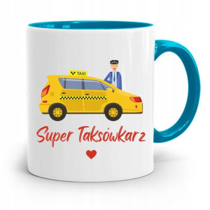 Kubek Błękitny Dla Taksówkarza Super Taksówkarz