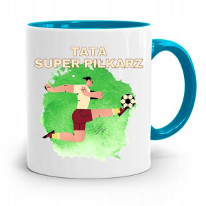 Kubek Błękitny Dla Taty Ojca Tata Super Piłkarz