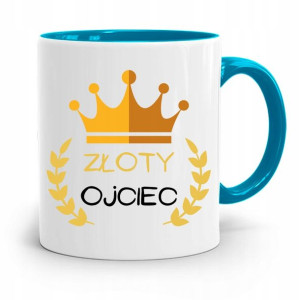Kubek Błękitny Dla Taty Ojca Złoty Tata Ojciec