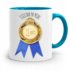 Kubek Błękitny Dla Teściowej Teściowa Na Medal #1!