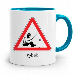 Kubek Błękitny Dla Wędkarza Rybaka Prezent