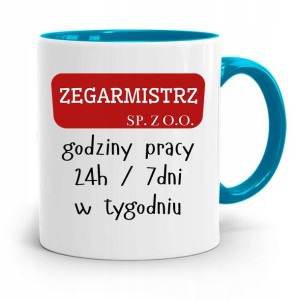 Kubek Błękitny Dla Zegarmistrza Godziny Pracy