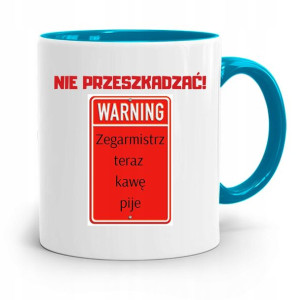 Kubek Błękitny Dla Zegarmistrza Teraz Kawę Pije