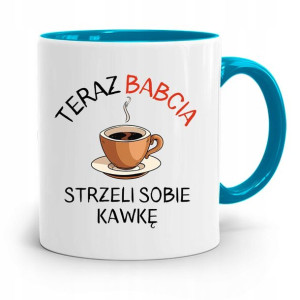 Kubek Błękitny Dzień Babci Strzeli Sobie Kawkę