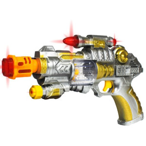 Pistolet karabin zabawka laser czerwona kropka światło dźwięk