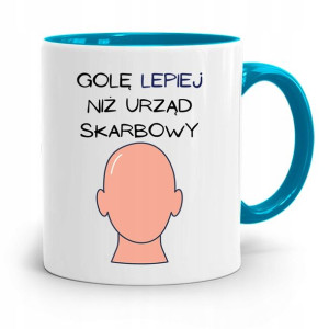 Kubek Błękitny Fryzjera Golę Lepiej Niż Skarbówka