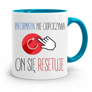 Kubek Błękitny Informatyka On Sie Resetuje Prezent