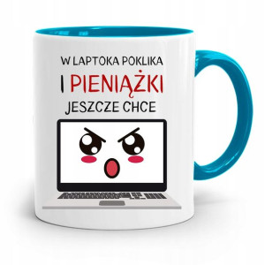 Kubek Błękitny Informatyka Piniążki Chce Prezent