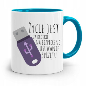 Kubek Błękitny Informatyka Życie Jest Za Krótkie