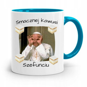 Kubek Błękitny Jan Paweł Ii Papież Smacznej Kawusi