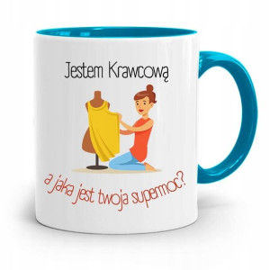 Kubek Błękitny Krawcowej Krawca Jestem Krawcową