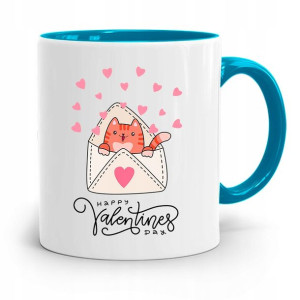 Kubek Błękitny Na Walentynki Happy Valentines Day