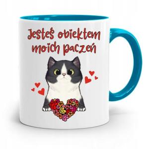 Kubek Błękitny Na Walentynki Jesteś Obiektem Moich