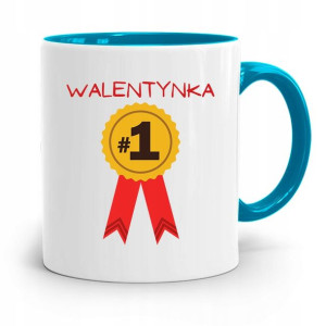 Kubek Błękitny Na Walentynki Numer Jeden Prezent