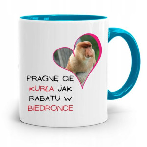 Kubek Błękitny Na Walentynki Pragne Cię Jak