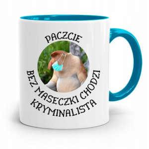 Kubek Błękitny Nosacz Janusz Paczcie Bez Maseczki