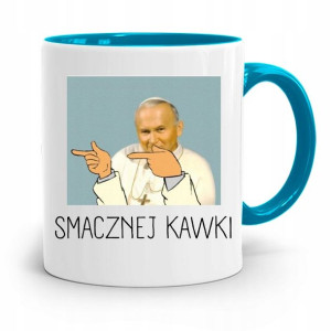 Kubek Błękitny Papież Papaj Jan Paweł Ii Prezent