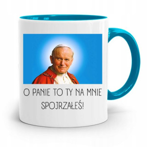 Kubek Błękitny Papież Papaj Jan Paweł Ii Prezent