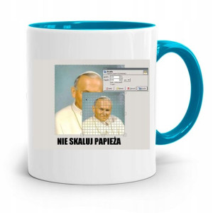 Kubek Błękitny Papież Papaj Jan Paweł Ii Prezent