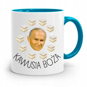 Kubek Błękitny Papież Papaj Jan Paweł Ii Prezent