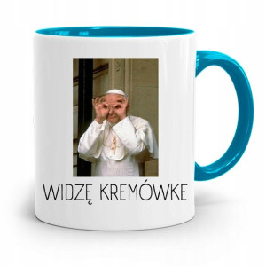 Kubek Błękitny Papież Papaj Jan Paweł Ii Prezent