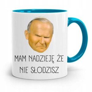 Kubek Błękitny Papież Papaj Jan Paweł Ii Prezent