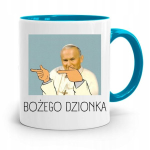 Kubek Błękitny Papież Papaj Jan Paweł Ii Prezent