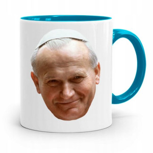 Kubek Błękitny Papież Papaj Jan Paweł Ii Prezent