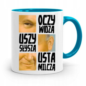 Kubek Błękitny Papież Papaj Jan Paweł Ii Prezent