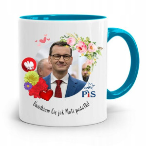 Kubek Błękitny Politycy Premier Mateusz Morawiecki