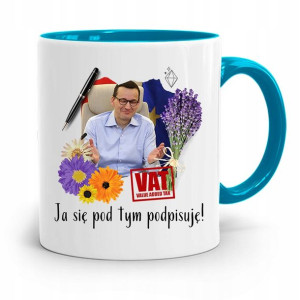 Kubek Błękitny Politycy Premier Mateusz Morawiecki