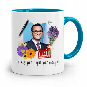 Kubek Błękitny Politycy Premier Mateusz Morawiecki