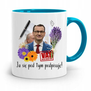 Kubek Błękitny Politycy Premier Mateusz Morawiecki